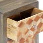 vidaXL Κομοδίνο Γκρι 40 x 30 x 50 εκ. από Μασίφ Ξύλο Μάνγκο