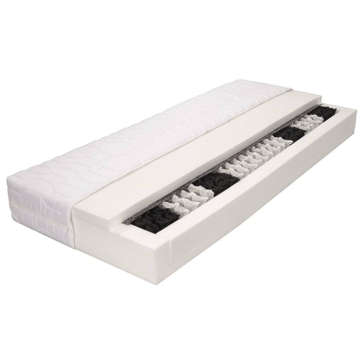 vidaXL Στρώμα με 7 Ζώνες Ανεξάρτητα Ελατήρια 120x200 εκ. / 20 εκ. H2