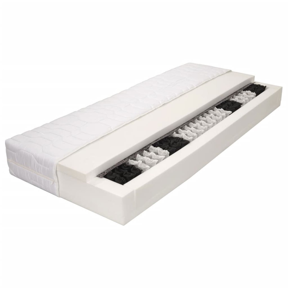 vidaXL Στρώμα με 7 Ζώνες Ανεξάρτητα Ελατήρια 120x200 εκ. / 20 εκ. H3
