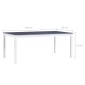 vidaXL Τραπεζαρία Λευκή / Γκρι 180 x 90 x 73 εκ. από Ξύλο Πεύκου