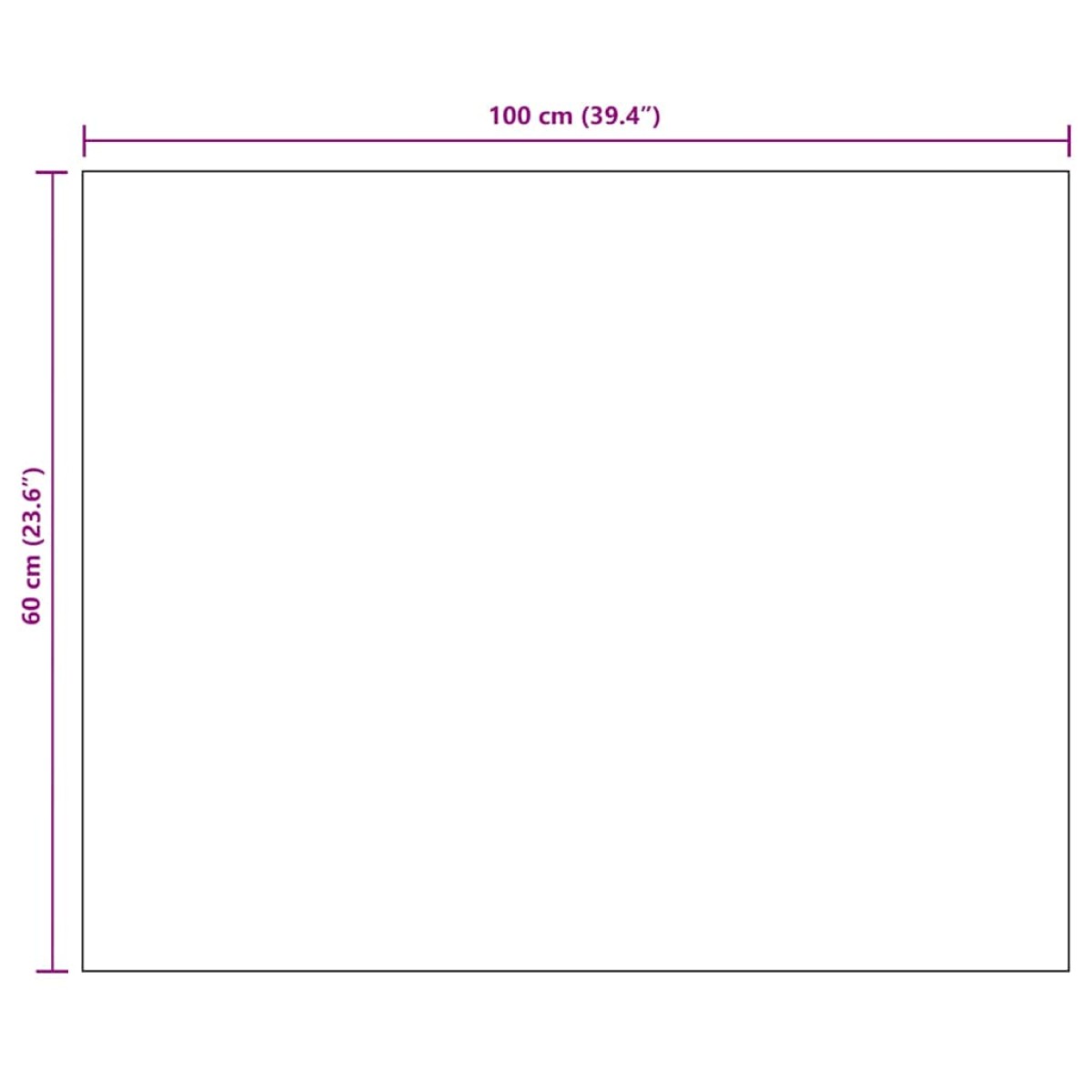 vidaXL Καθρέφτης 100 x 60 εκ. Γυάλινος Χωρίς Πλαίσιο