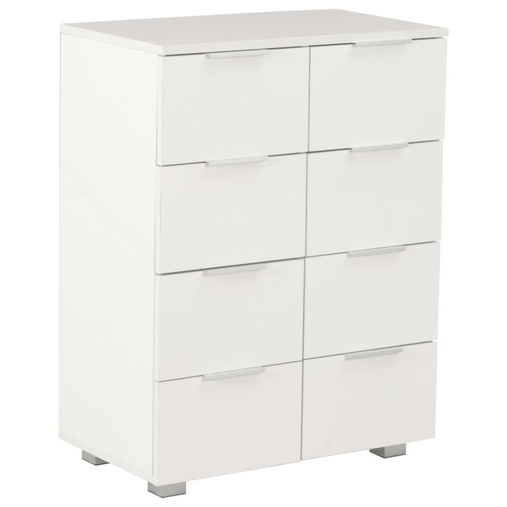 vidaXL Μπουφές Ψηλός Γυαλιστερός Λευκός 60x35x80 εκ. Επεξ. Ξύλο