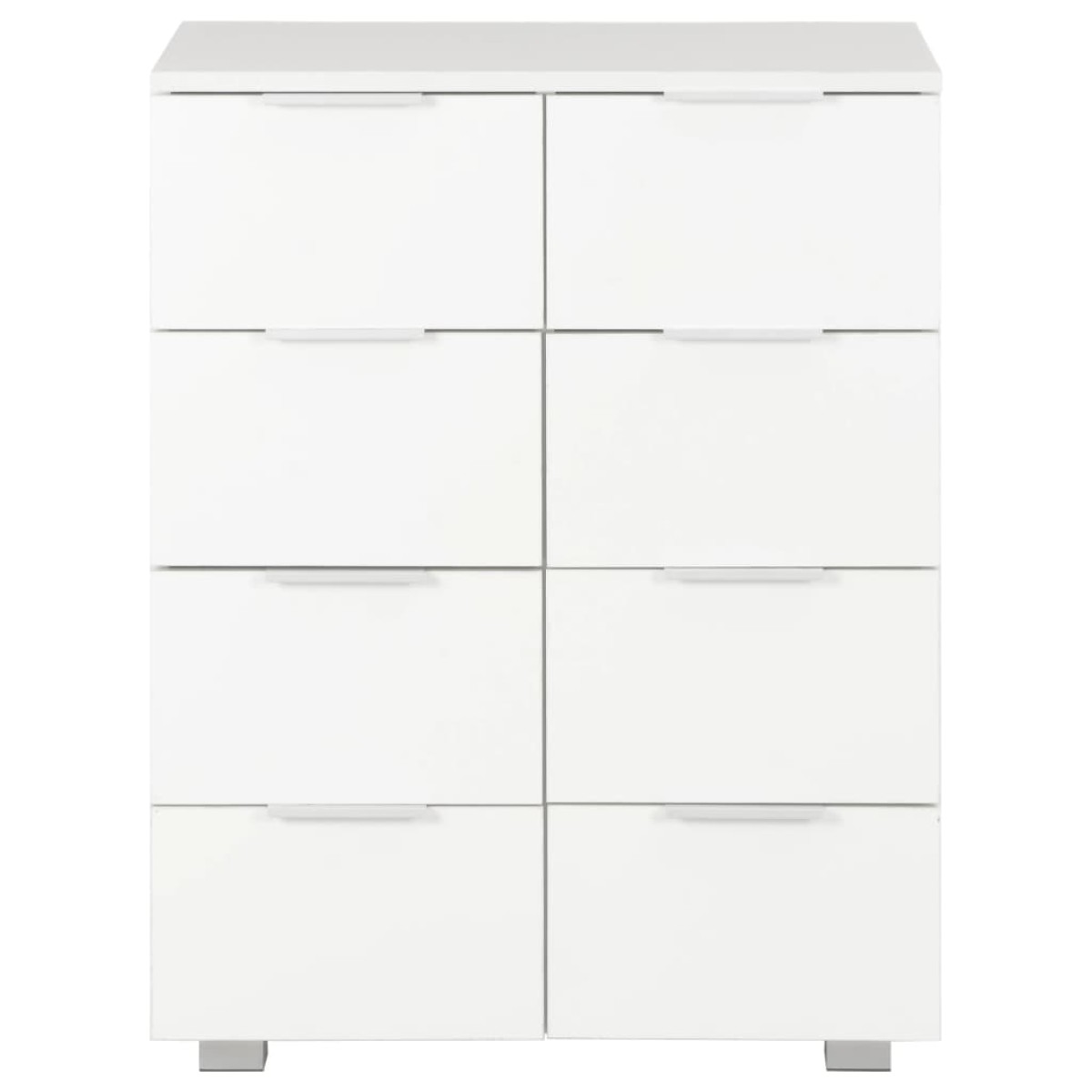 vidaXL Συρταριέρα Γυαλιστερή Λευκή 60 x 35 x 80 εκ. από Μοριοσανίδα