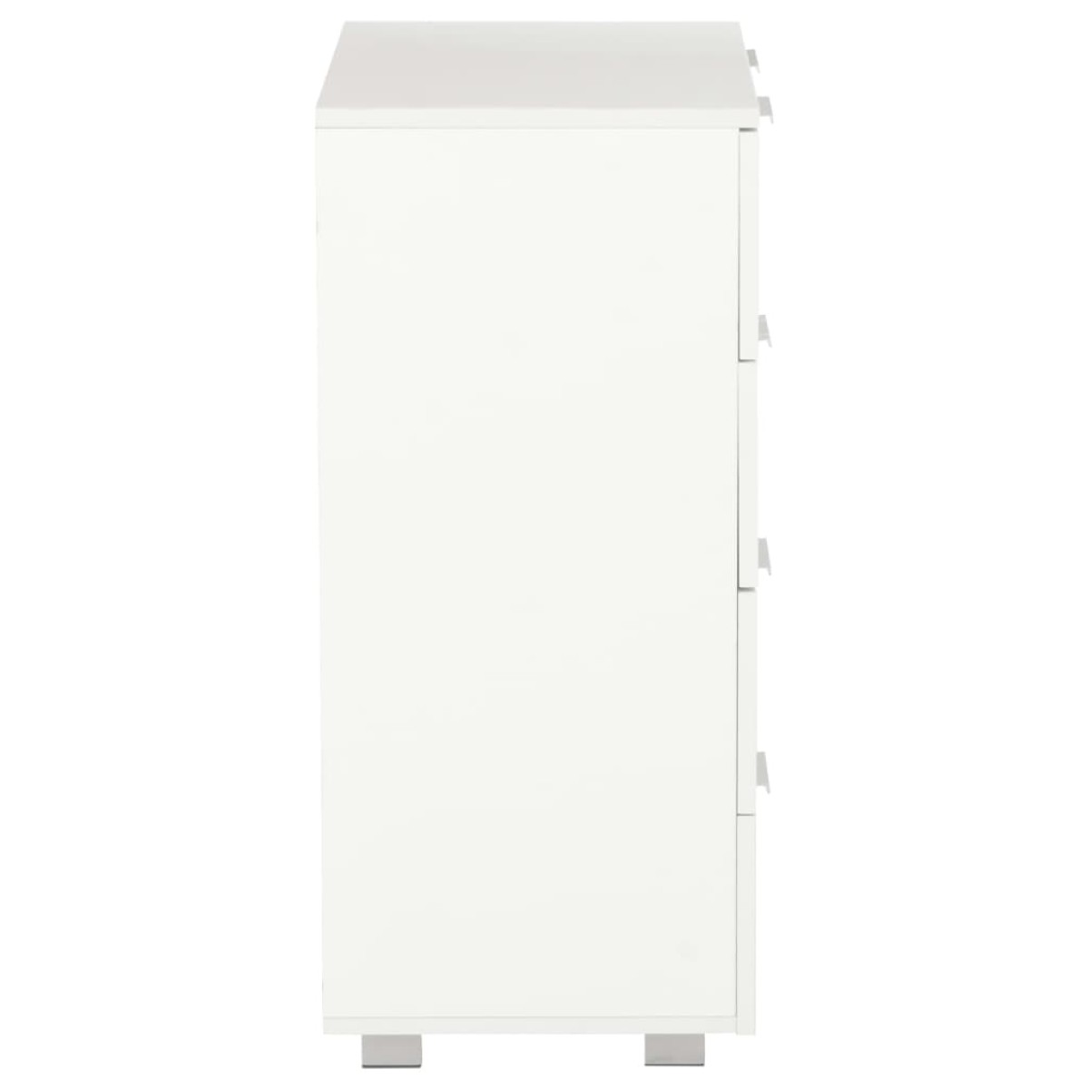 vidaXL Συρταριέρα Γυαλιστερή Λευκή 60 x 35 x 80 εκ. από Μοριοσανίδα