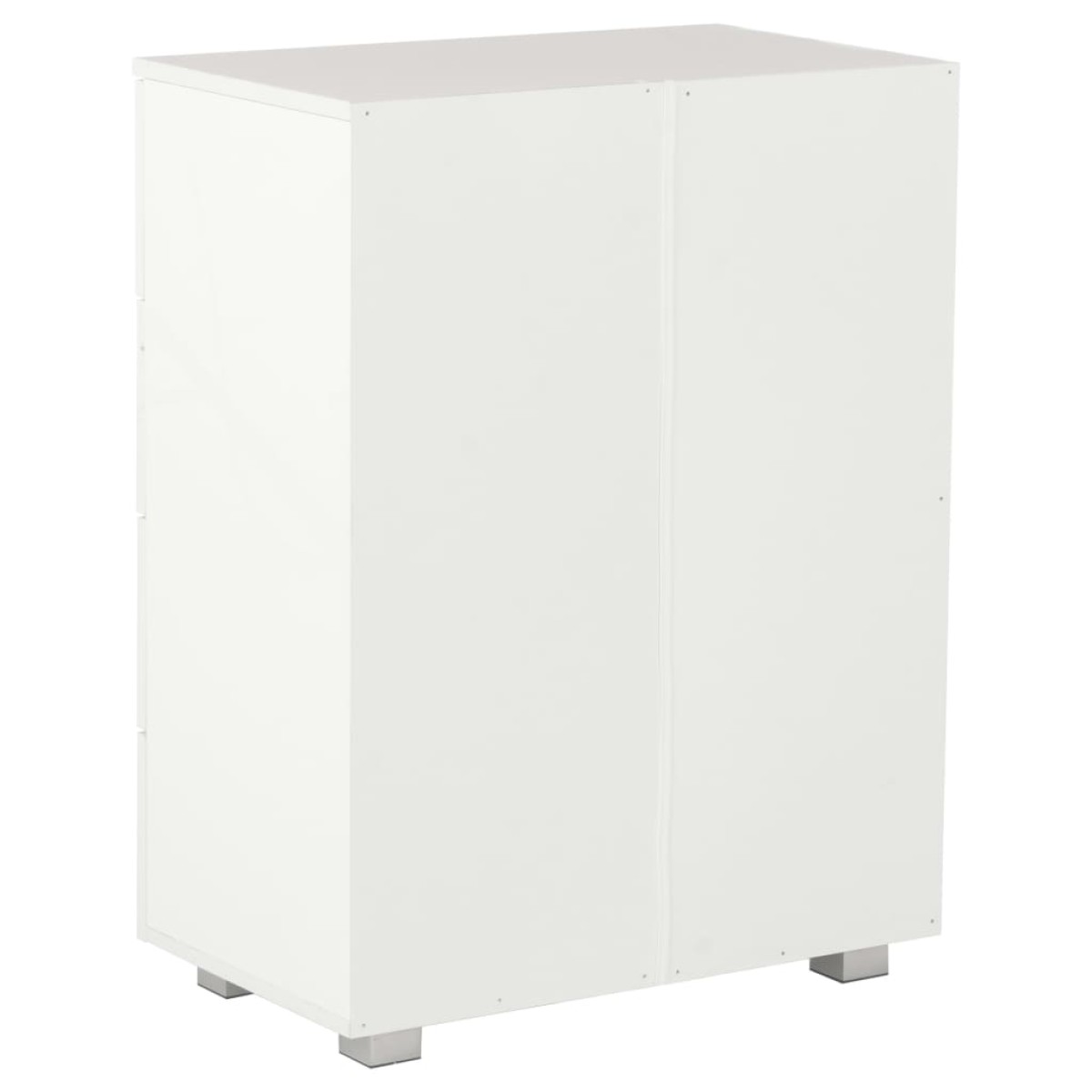 vidaXL Συρταριέρα Γυαλιστερή Λευκή 60 x 35 x 80 εκ. από Μοριοσανίδα