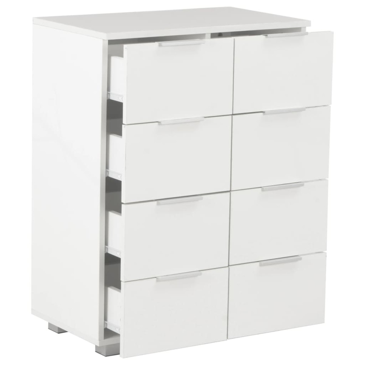 vidaXL Συρταριέρα Γυαλιστερή Λευκή 60 x 35 x 80 εκ. από Μοριοσανίδα