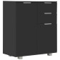 vidaXL Μπουφές Ψηλός Γυαλιστερός Μαύρος 71x35x80 εκ. Μοριοσανίδα