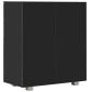 vidaXL Μπουφές Ψηλός Γυαλιστερός Μαύρος 71x35x80 εκ. Μοριοσανίδα