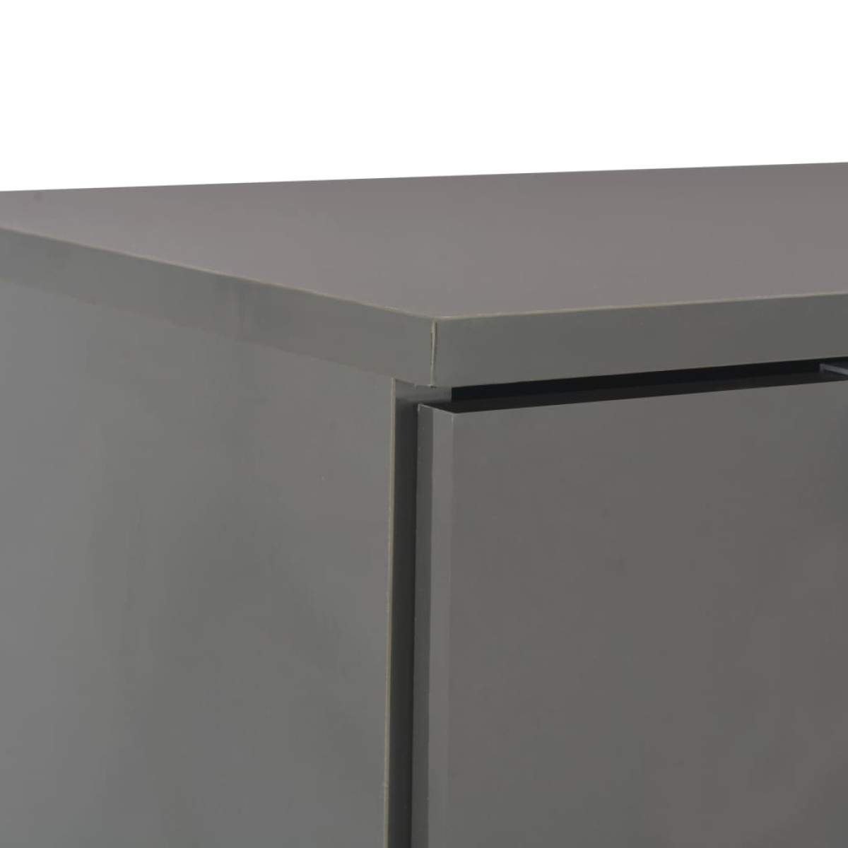 vidaXL Μπουφές Ψηλός Γυαλιστερός Γκρι 71x35x80 εκ. Μοριοσανίδα