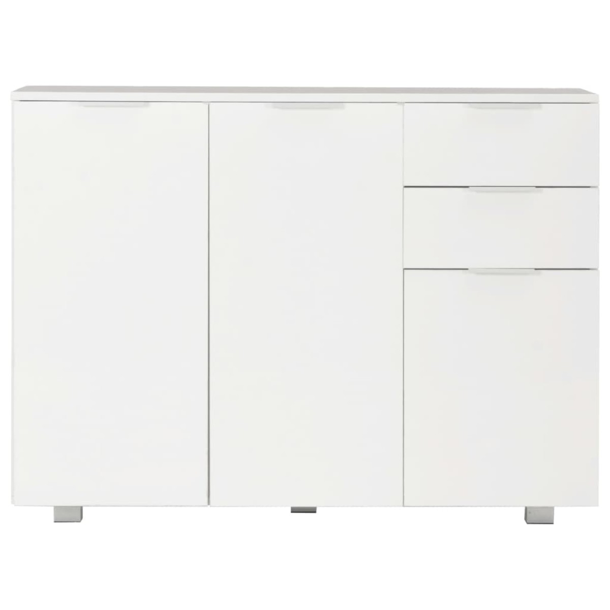 vidaXL Μπουφές Γυαλιστερός Λευκός 107x35x80,5 εκ.