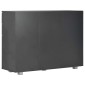 vidaXL Μπουφές Γυαλιστερός Μαύρος 107x35x80,5 εκ.