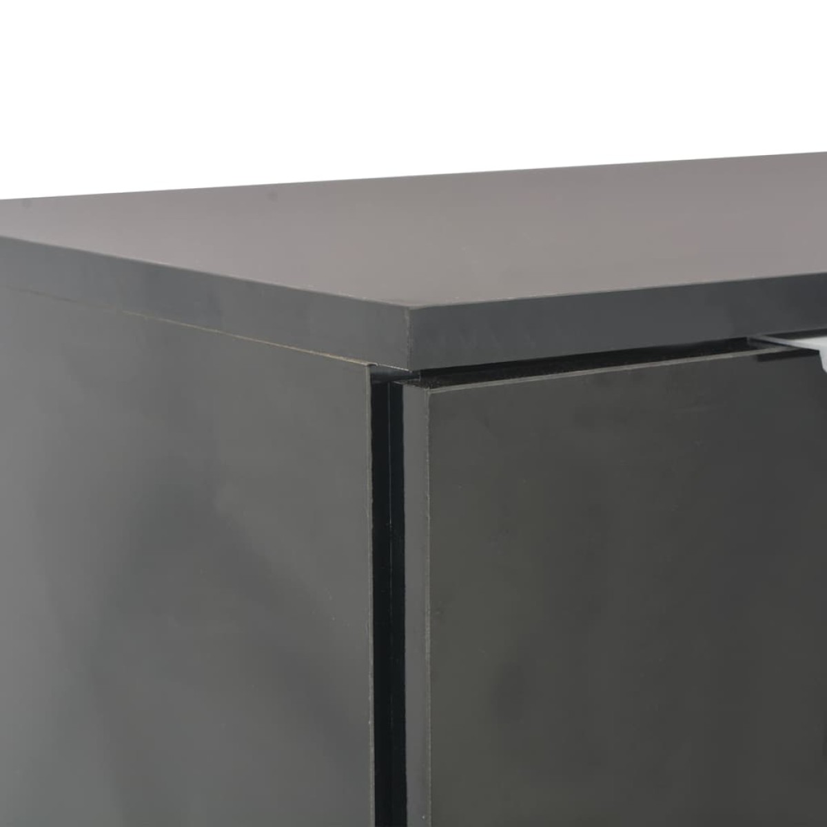 vidaXL Μπουφές Γυαλιστερός Μαύρος 107x35x80,5 εκ.