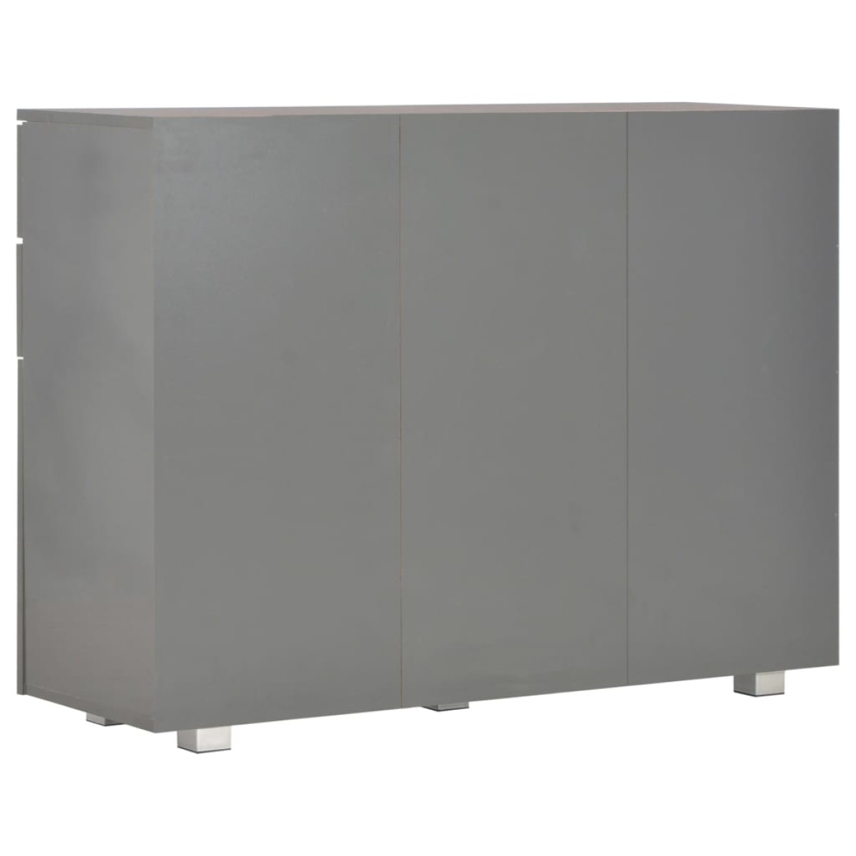vidaXL Μπουφές Γυαλιστερός Γκρι 107x35x80,5 εκ.