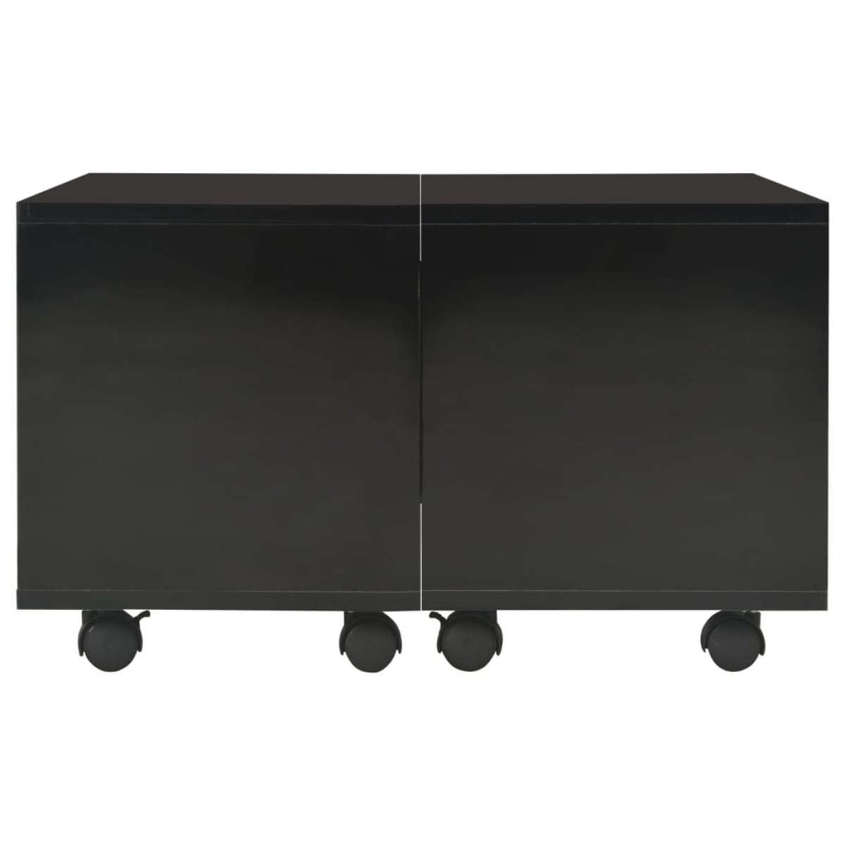 vidaXL Τραπεζάκι Σαλονιού Γυαλιστερό Μαύρο 60x60x35 εκ. Μοριοσανίδα