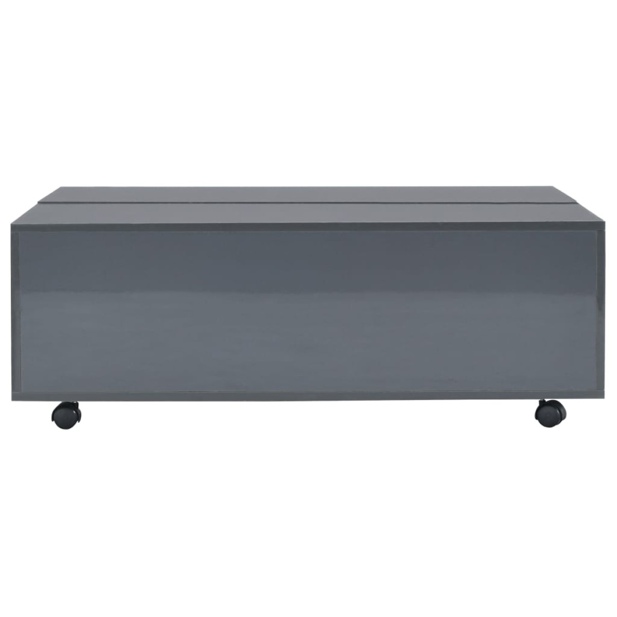 vidaXL Τραπεζάκι Σαλονιού Γυαλιστερό Γκρι 100 x 100 x 35 εκ.