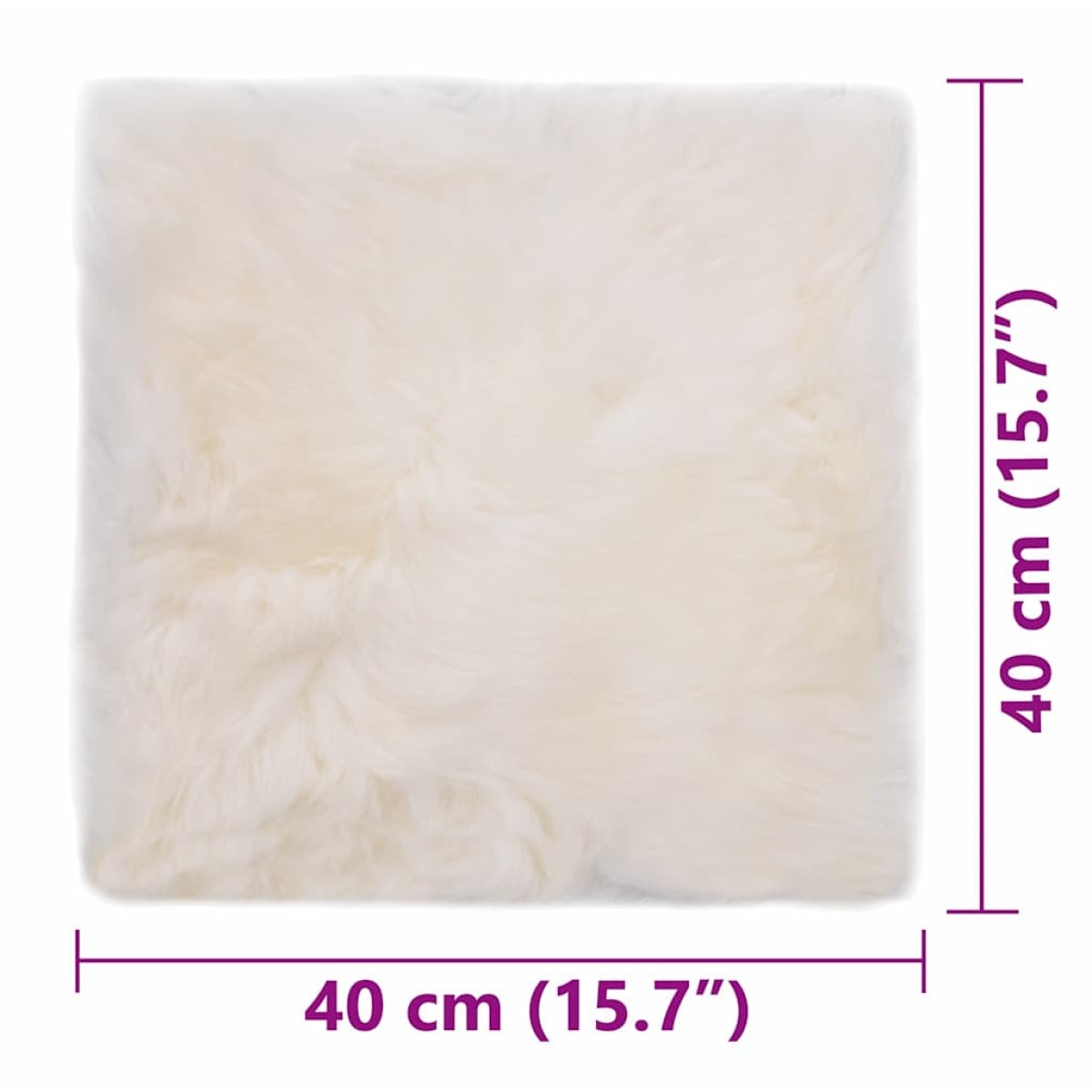 vidaXL Μαξιλάρια Καρέκλας 2 τεμ. Λευκά 40x40 εκ. Γνήσιο Δέρμα Προβάτου