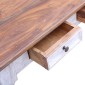 vidaXL Γραφείο με Συρτάρια Λευκό 117x57x75 εκ. Μασίφ Ανακυκλωμένο Ξύλο