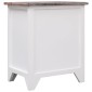 vidaXL Κομοδίνο Καφέ και Λευκό 38 x 28 x 45 εκ. από Ξύλο Παυλώνιας