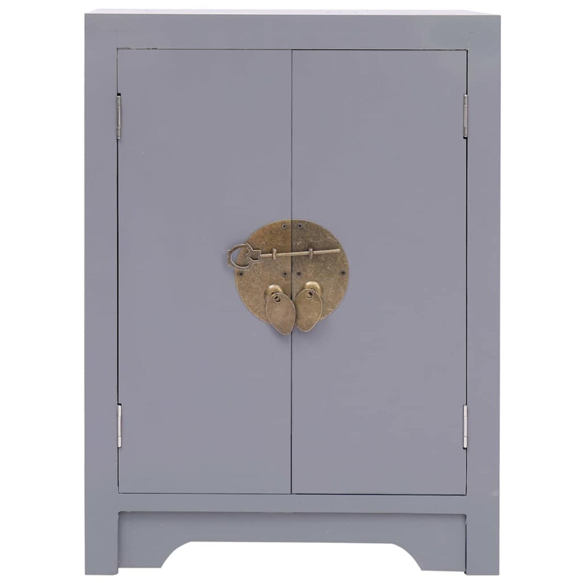 vidaXL Κομοδίνο Γκρι 38 x 28 x 52 εκ. από Ξύλο Παυλώνιας