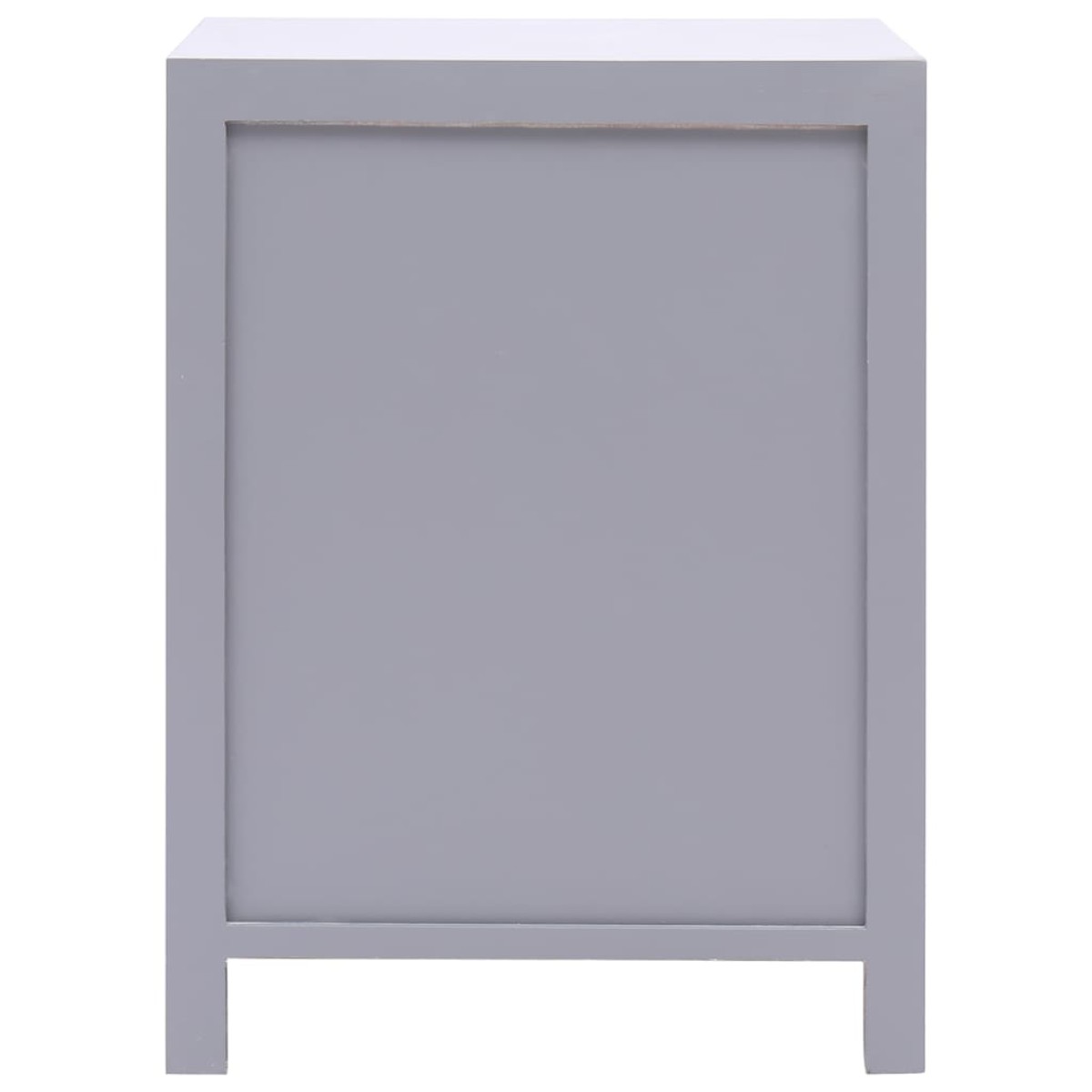 vidaXL Κομοδίνο Γκρι 38 x 28 x 52 εκ. από Ξύλο Παυλώνιας