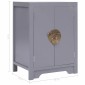 vidaXL Κομοδίνο Γκρι 38 x 28 x 52 εκ. από Ξύλο Παυλώνιας