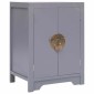 vidaXL Κομοδίνο Γκρι 38 x 28 x 52 εκ. από Ξύλο Παυλώνιας
