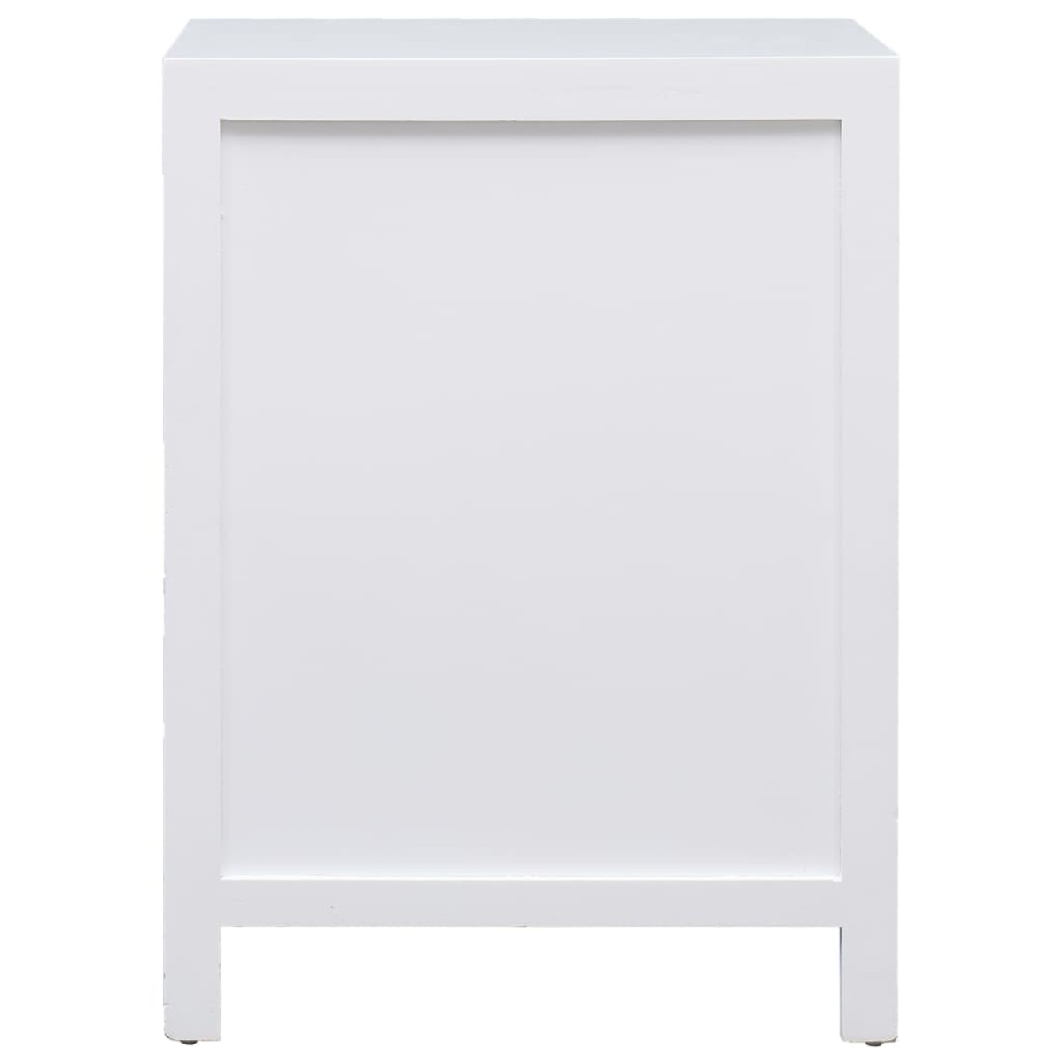 vidaXL Κομοδίνο Λευκό 38 x 28 x 52 εκ. από Ξύλο Παυλώνιας