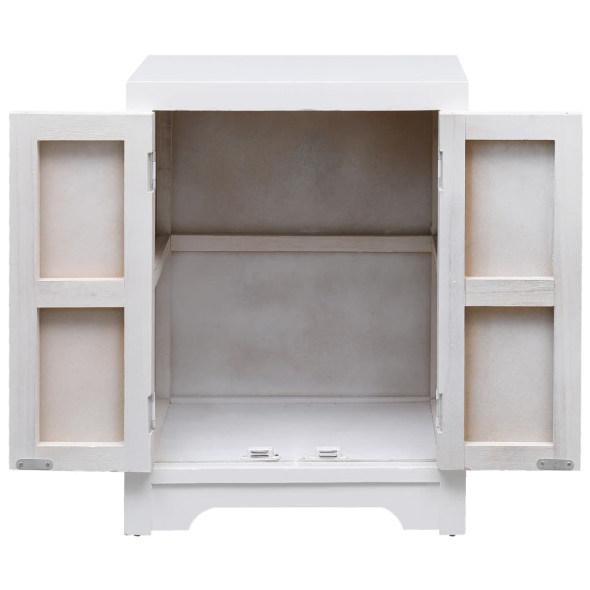 vidaXL Κομοδίνο Λευκό 38 x 28 x 52 εκ. από Ξύλο Παυλώνιας