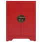 vidaXL Κομοδίνο Κόκκινο 38 x 28 x 52 εκ. από Ξύλο Παυλώνιας