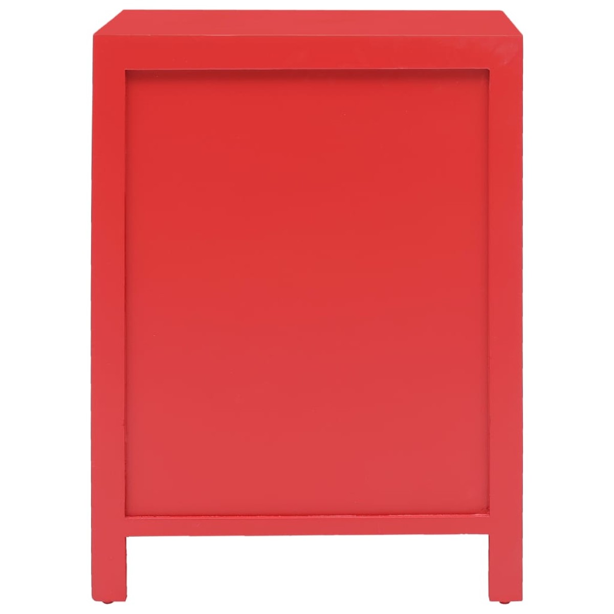 vidaXL Κομοδίνο Κόκκινο 38 x 28 x 52 εκ. από Ξύλο Παυλώνιας