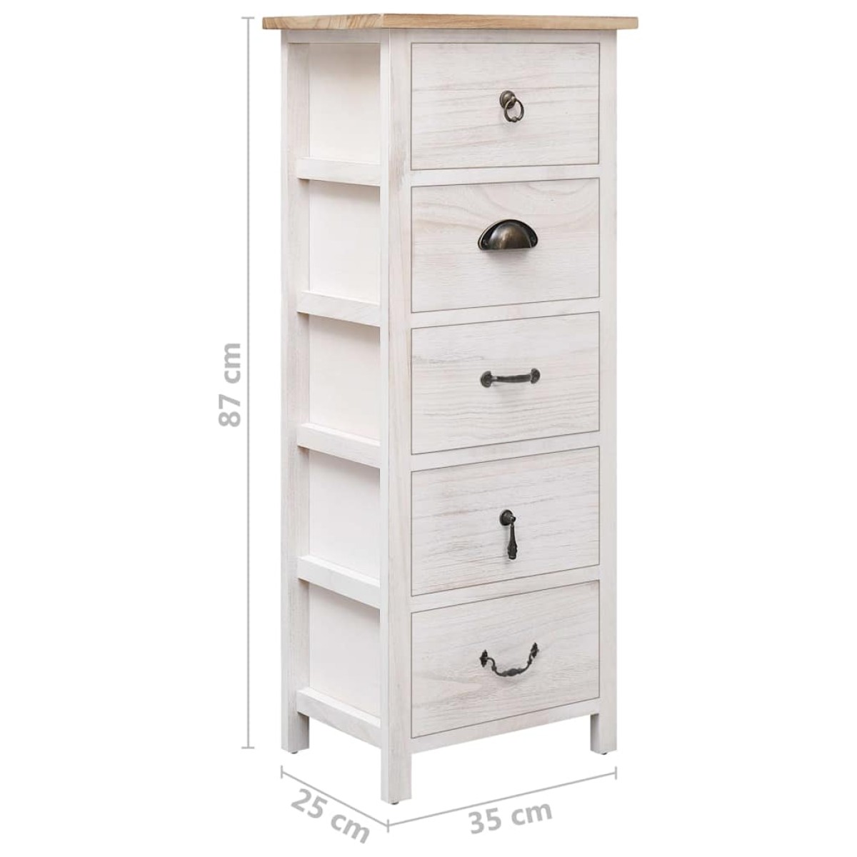 vidaXL Βοηθητικό Ντουλάπι 35x25x87 εκ. από Ξύλο Παυλώνιας
