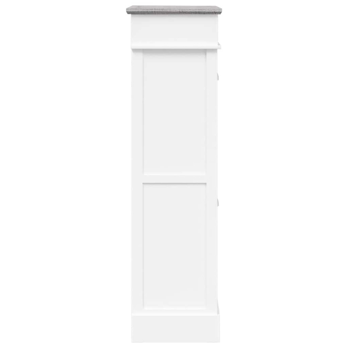 vidaXL Παπουτσοθήκη Γκρι 50 x 28 x 98 εκ. από Ξύλο Παυλώνιας