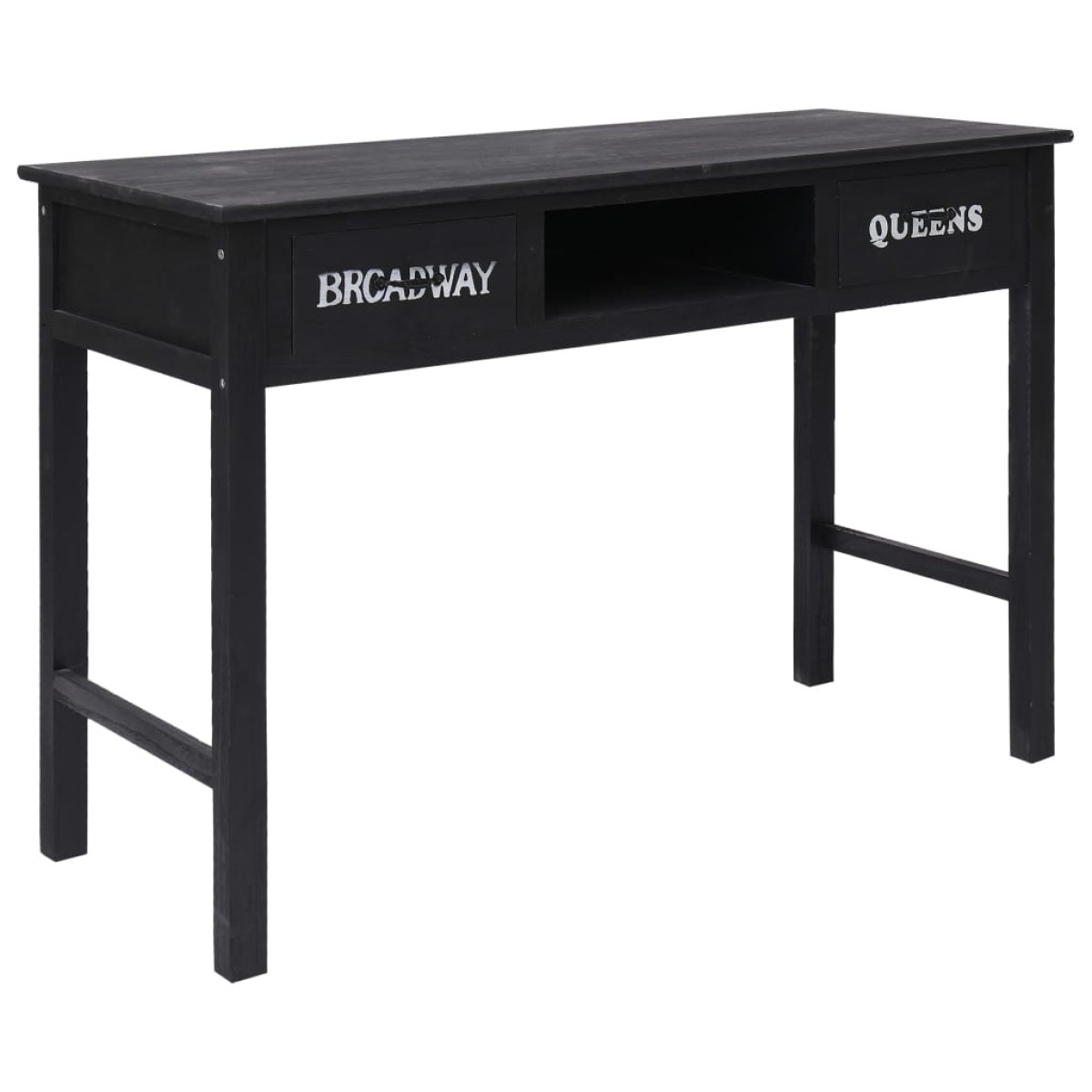 vidaXL Τραπέζι Κονσόλα Μαύρο 110 x 45 x 76 εκ. Ξύλινο