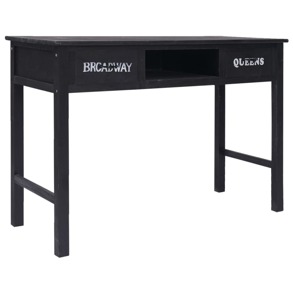 vidaXL Τραπέζι Κονσόλα Μαύρο 110 x 45 x 76 εκ. Ξύλινο