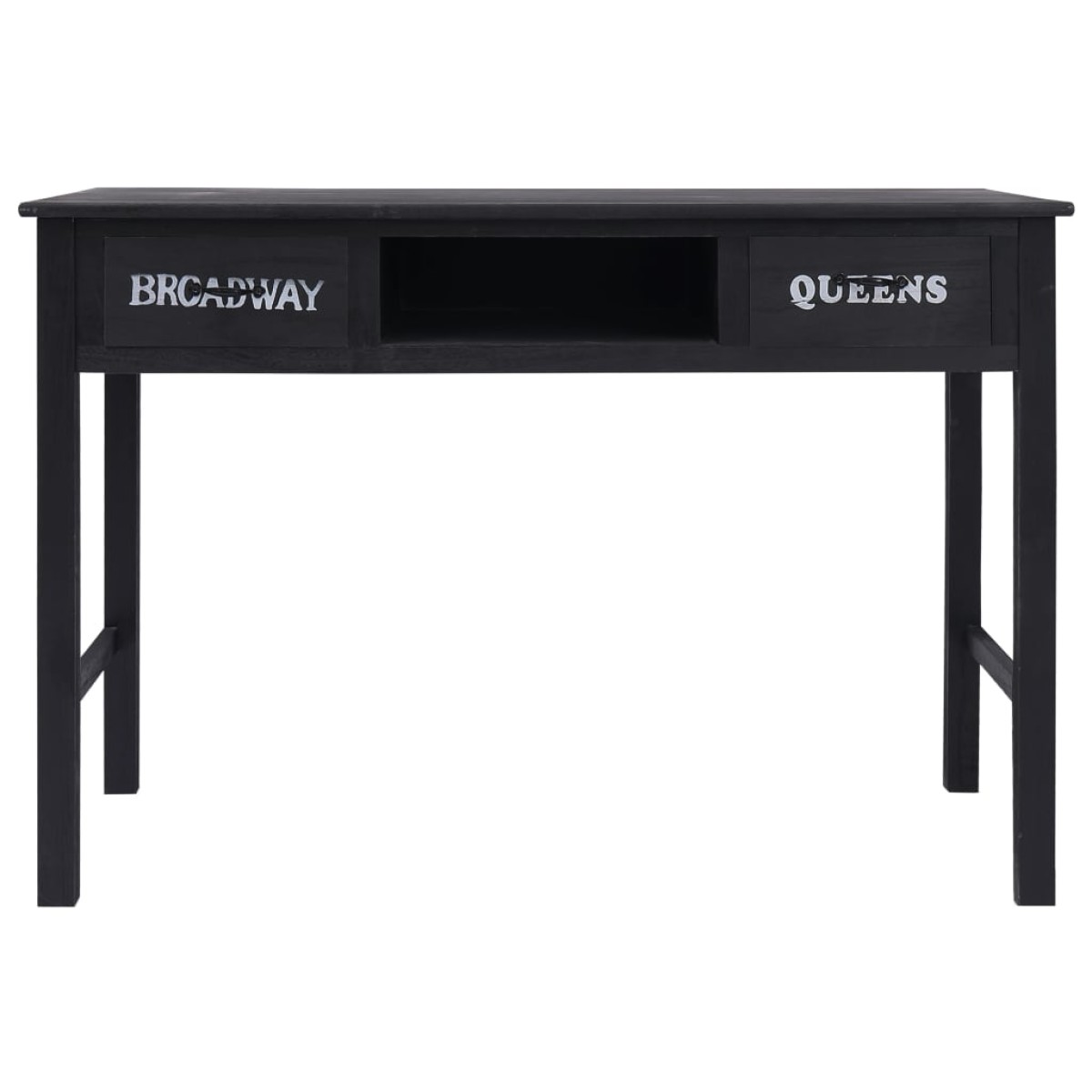 vidaXL Τραπέζι Κονσόλα Μαύρο 110 x 45 x 76 εκ. Ξύλινο