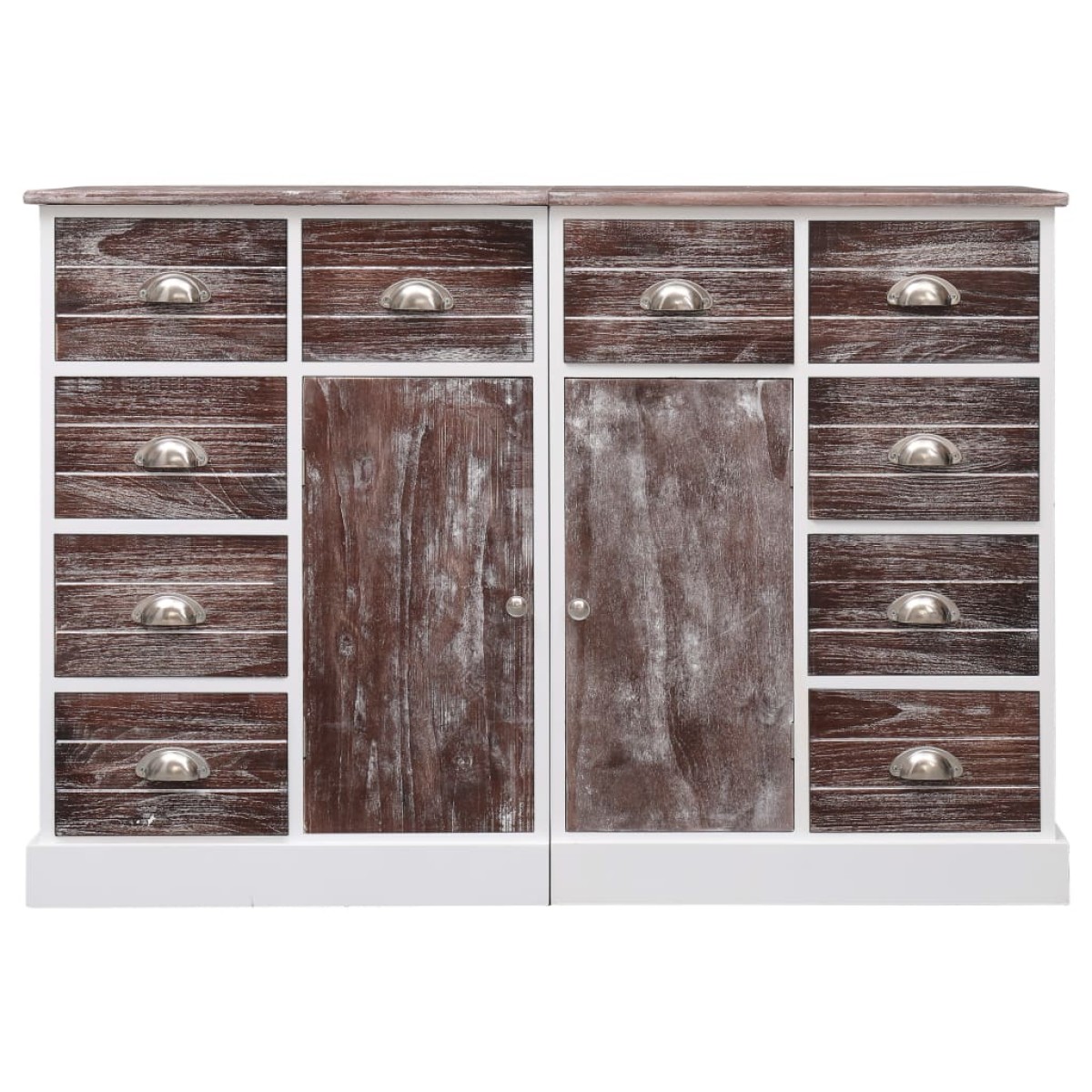 vidaXL Μπουφές με 10 Συρτάρια Καφέ 113 x 30 x 79 εκ. Ξύλινος