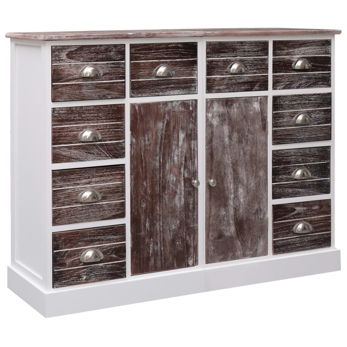 vidaXL Μπουφές με 10 Συρτάρια Καφέ 113 x 30 x 79 εκ. Ξύλινος