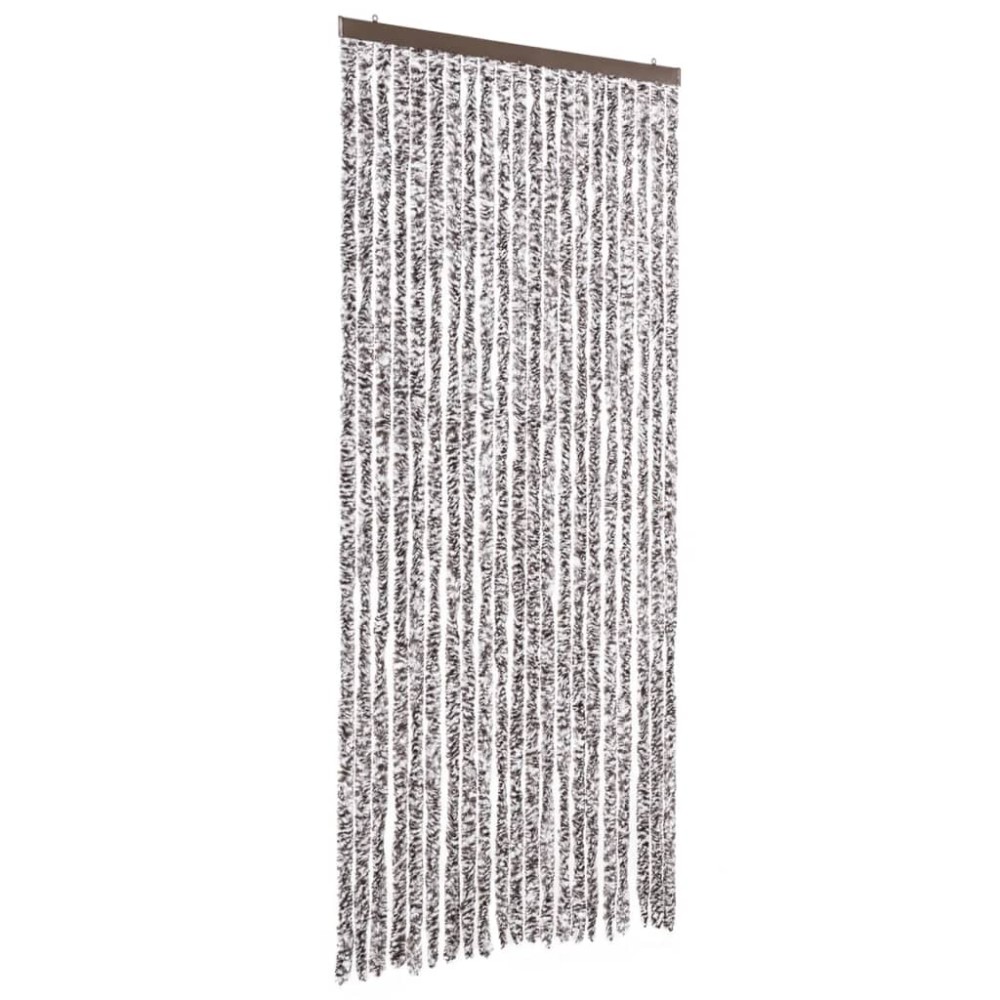 vidaXL Σήτα - Κουρτίνα Πόρτας Καφέ / Μπεζ 90 x 220 εκ. από Σενίλ