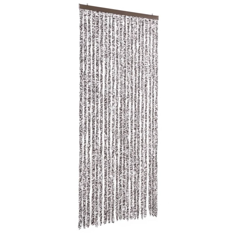 vidaXL Σήτα - Κουρτίνα Πόρτας Καφέ / Μπεζ 90 x 220 εκ. από Σενίλ