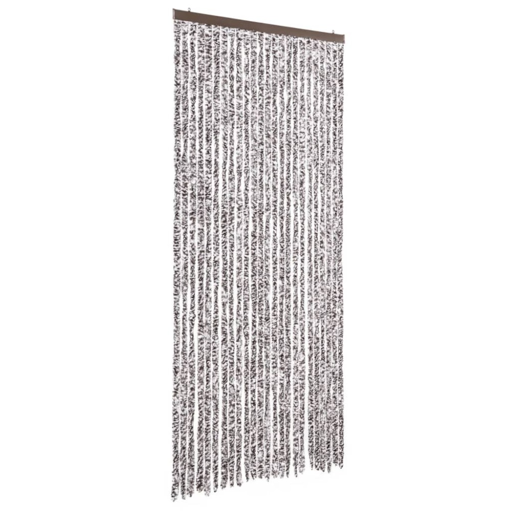 vidaXL Σήτα - Κουρτίνα Πόρτας Καφέ / Μπεζ 100 x 220 εκ. από Σενίλ