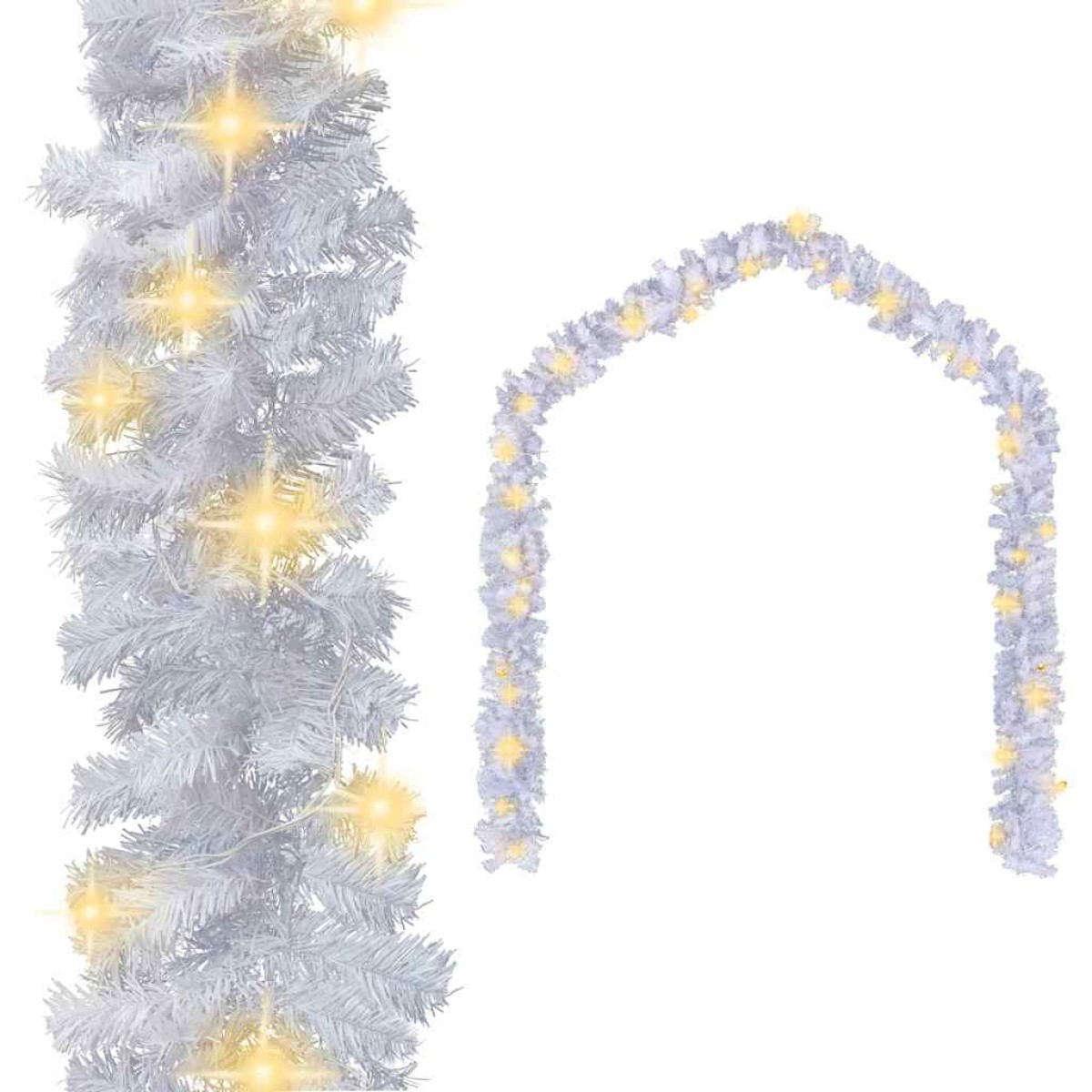 vidaXL Γιρλάντα Χριστουγεννιάτικη με Λαμπάκια LED Λευκή 5 μ.