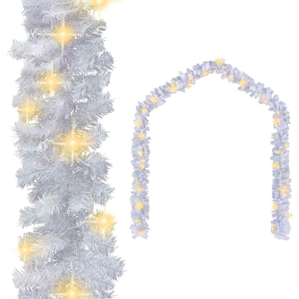 vidaXL Γιρλάντα Χριστουγεννιάτικη με Λαμπάκια LED Λευκή 20 μ.