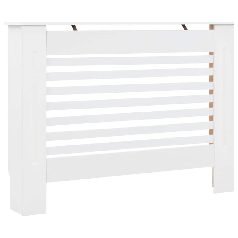 vidaXL Κάλυμμα Καλοριφέρ Λευκό 112 x 19 x 81,5 εκ. από MDF