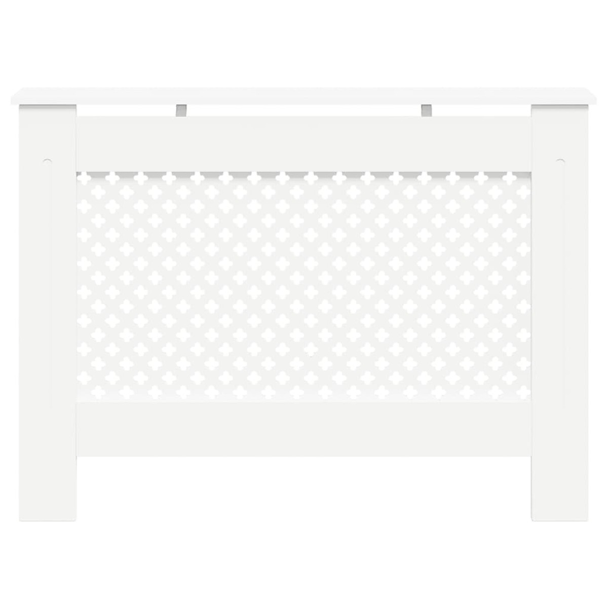 vidaXL Κάλυμμα Καλοριφέρ Λευκό 112 x 19 x 81,5 εκ. από MDF