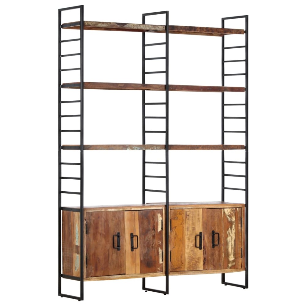 vidaXL Βιβλιοθήκη με 4 Επίπεδα 124x30x180 εκ. Μασίφ Ανακυκλωμένο Ξύλο