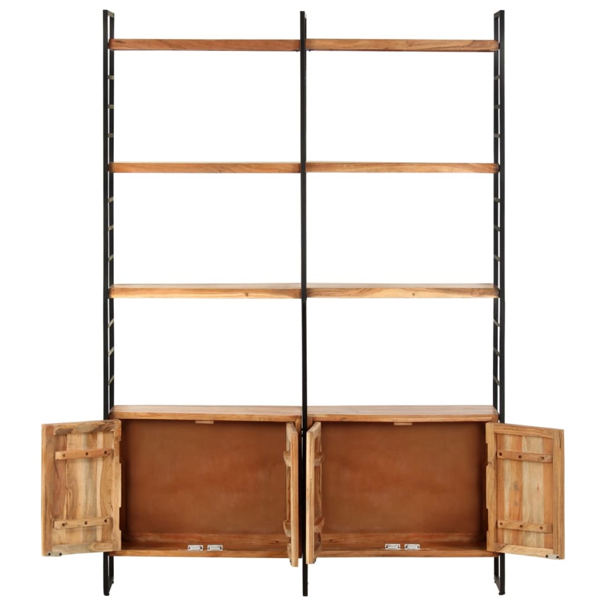 vidaXL Βιβλιοθήκη με 4 Επίπεδα 124 x 30 x 180 εκ. Μασίφ Ξύλο Ακακίας