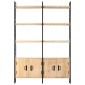vidaXL Βιβλιοθήκη με 4 Επίπεδα 124 x 30 x 180 εκ. Μασίφ Ξύλο Μάνγκο