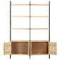 vidaXL Βιβλιοθήκη με 4 Επίπεδα 124 x 30 x 180 εκ. Μασίφ Ξύλο Μάνγκο