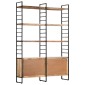 vidaXL Βιβλιοθήκη με 4 Επίπεδα 124x30x180 εκ. Ακατέργαστο Ξύλο Μάνγκο