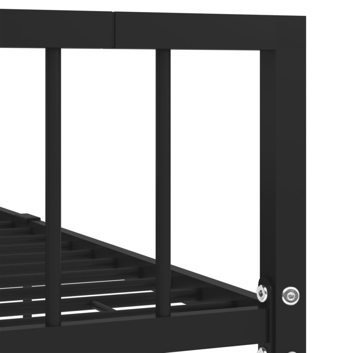 vidaXL Πλαίσιο Κρεβατιού Μαύρο 100 x 200 εκ. Μεταλλικό